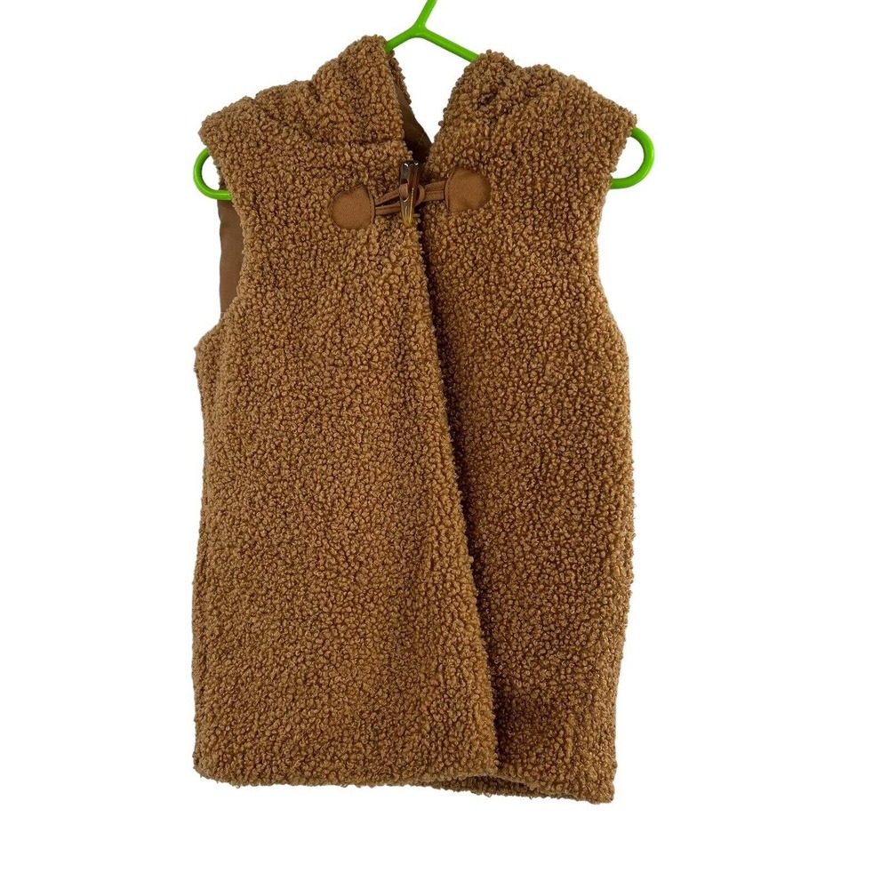 Isaac‎ Mizrahi Kids Brown Hooded Vest 5-6 Year New